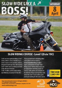 Rider Training – Slow Speed Level 1 - 8th April 2017