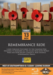 Remembrance Ride - 13th November 2016