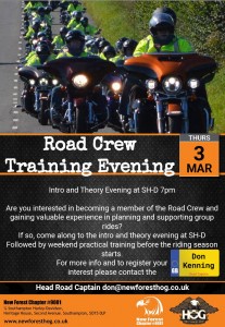 3rd March 2022 - Road Crew Theory Training