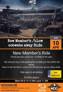 10th April 2022 - 1st Ride out for New Members and to 'blow the cobwebs away'