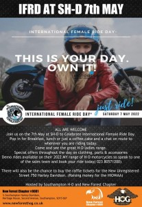 7th May 2022 - International Female Ride Day at SH-D