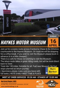 2023 16th April - Ride to Haynes Museum