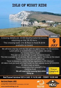 2023 9th July  Ride Out to IOW