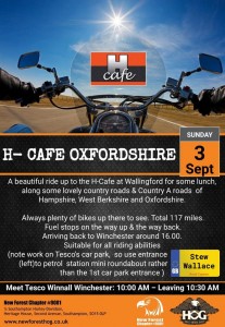 2023  3rd September  Ride Out to H Cafe