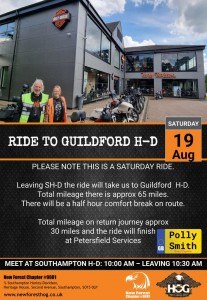 2023  19th August  Ride Out to Guildford H-D