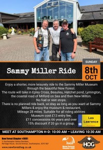 2023  8th October  Ride Out to Sammy Millers Motor Cycle Museum
