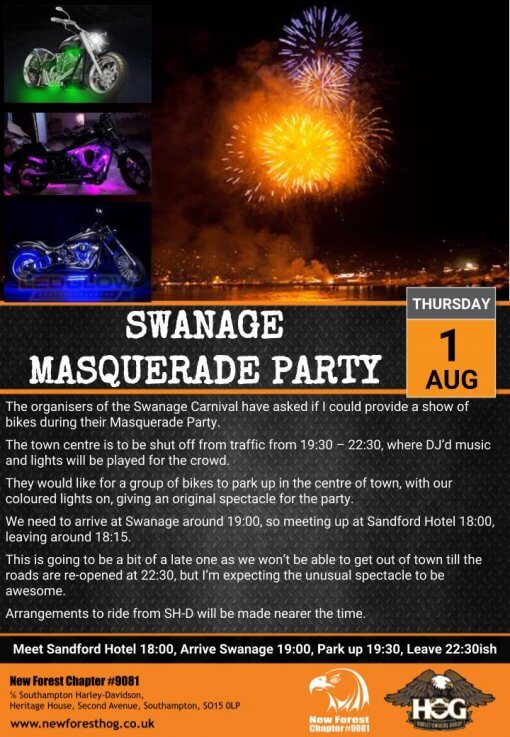 Swanage Masquerade Party