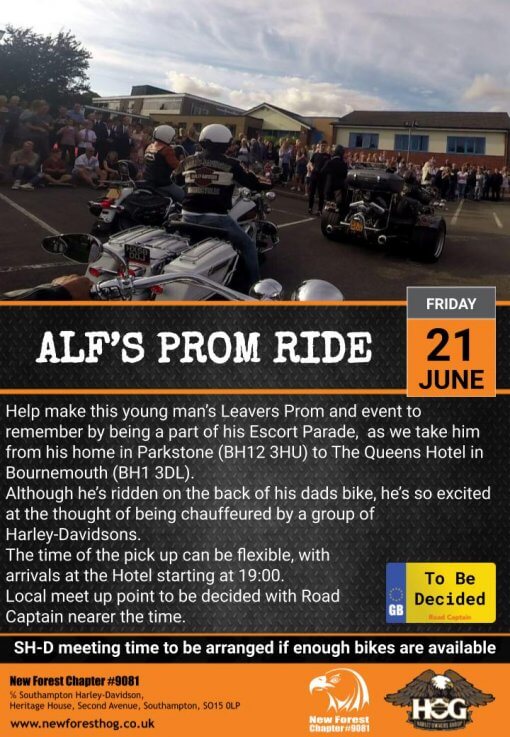 Alf’s Prom Ride (CANCELLED)
