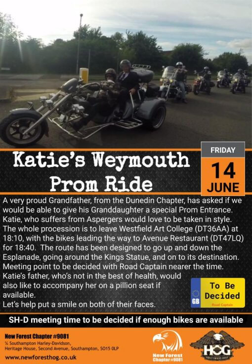 Katie’s Weymouth Prom Ride