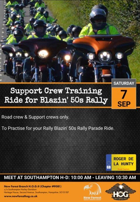 Support Crew Training Ride for Blazin’ 50s Rally